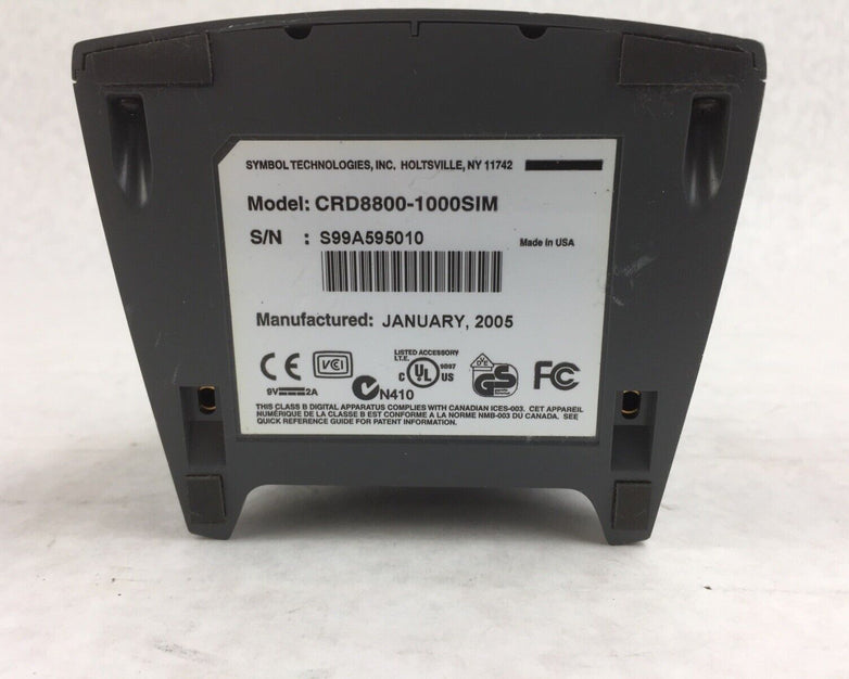 Symbol Technologies CRD8800-1000SIM Motorola Scanner Cradle w/Power Supply PW118