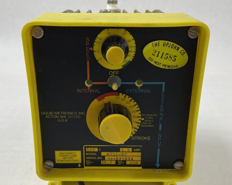 Liquid Metronics Inc. B711-97 Metering Pump 115V 1.5A Power Tested