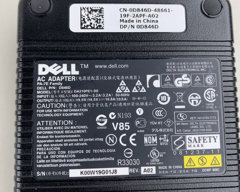 Dell DA210PE1-00 AC Adapter D846D 19.5V (Lot of 3)