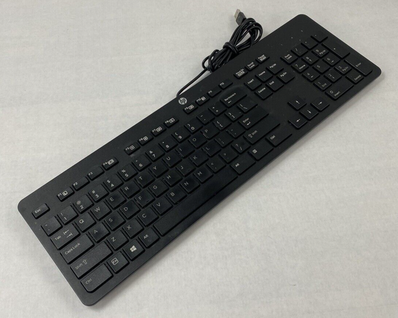 Lot of 2 HP KBAR211 USB Slim Business Wired Keyboard Tested
