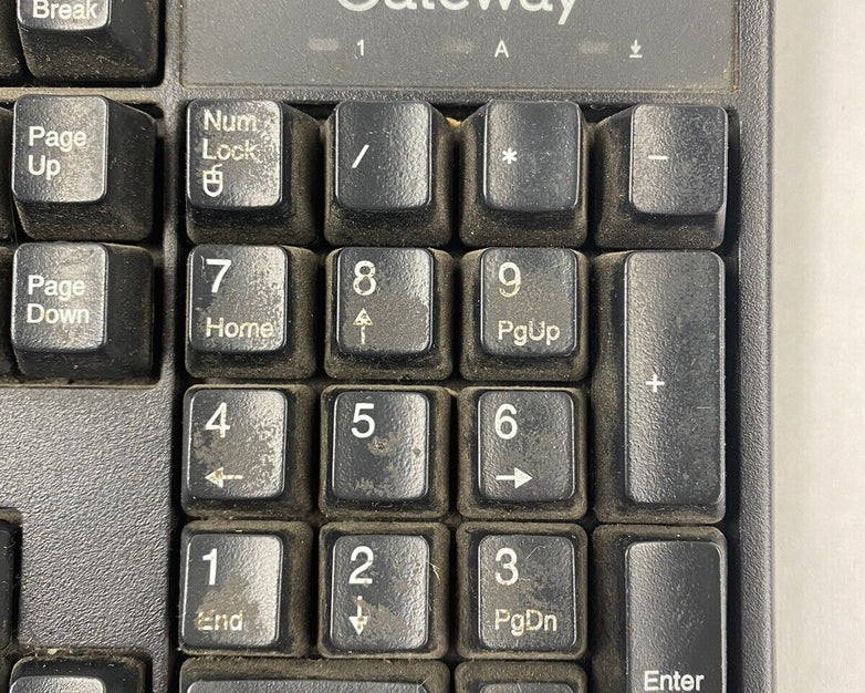 Black Gateway KU-0447 USB Wired PC Computer Keyboard Tested