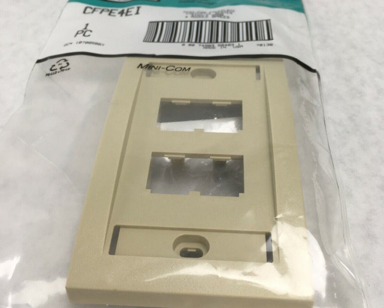 Lot of 4 Panduit CFPE4EI Mini-Com Faceplate Executive Series Single 4