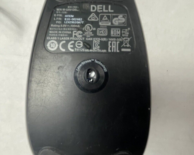 Dell M-UAV-DEL8 Silver USB Optical Scroll Mouse with 6 Buttons 4K93W Lot of 4