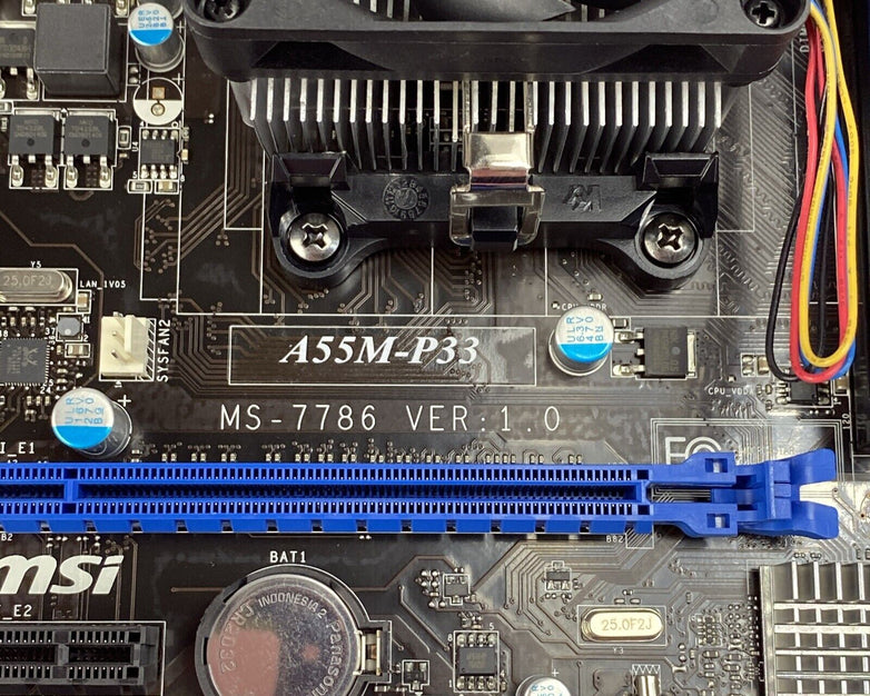MSI A55M-P33 MS-7786 Motherboard Intel AMD A4-3400 2.7GHz 4GB RAM w/ Sheild