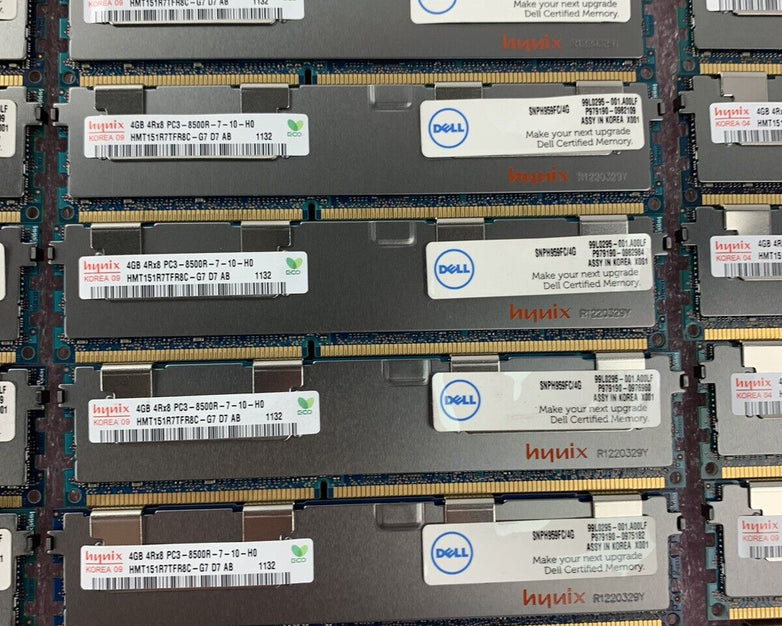 Lot of 48 Hynix4GB PC3-8500R-7-10-H0 Memory (HMT151R7TFR8C-G7 D7 AB-C)
