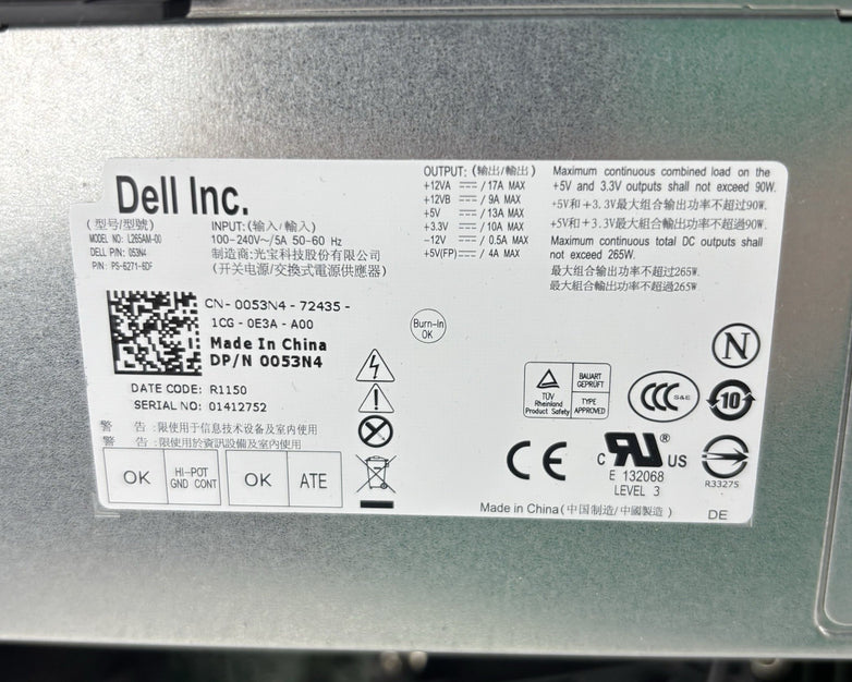 Dell Precision T1600 Intel Xeon E3-1245 3.3 GHz 16 GB Ram No OS No HDD