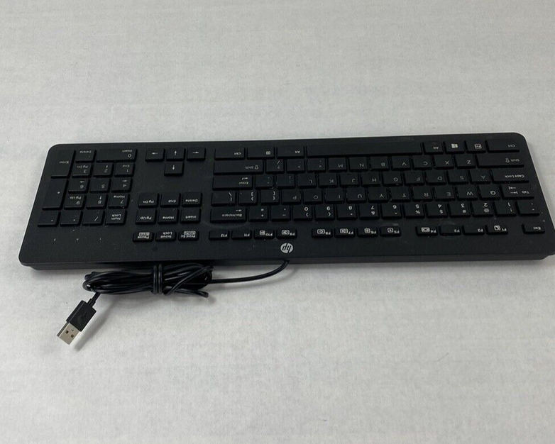 Lot of 2 HP KBAR211 USB Slim Business Wired Keyboard Tested