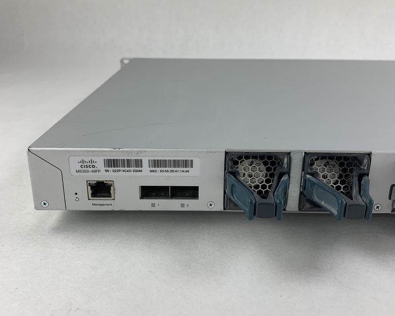 Cisco Meraki MS350-48FP-HW 48-Port PoE+ Ethernet Switch Tested Reset Port 25 Bad