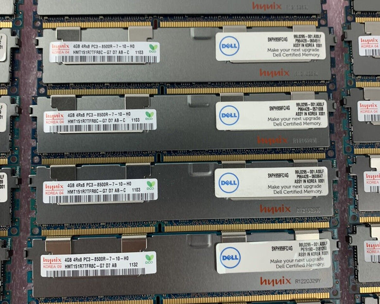 Lot of 48 Hynix4GB PC3-8500R-7-10-H0 Memory (HMT151R7TFR8C-G7 D7 AB-C)