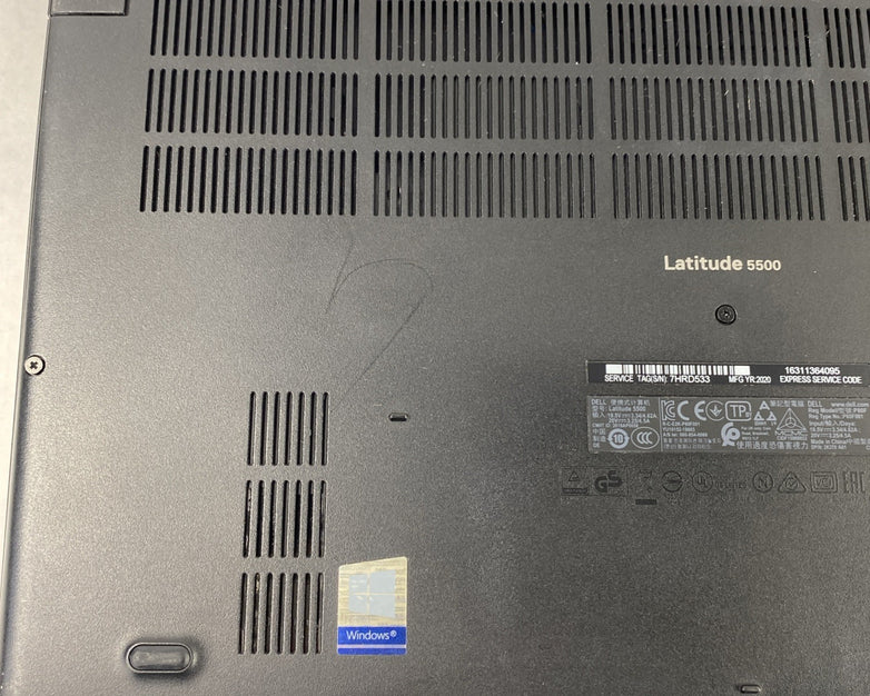 Dell Latitude 5500 Intel Core i5-8365U 1.60 GHz 8 GB RAM 15.6" No HDD No OS