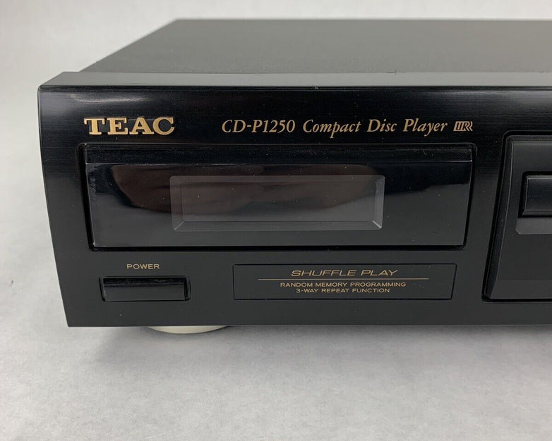 Teac CD-P1250 CD Player Tested has Bad CD Tray For Parts and Repair