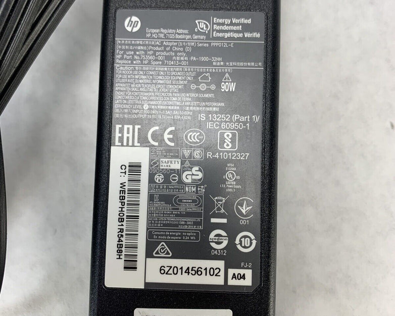 Power Supply AC Adapter Charging Cable 753560-001 710413-001 PA-1900-32HH PPP012