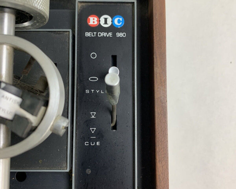 BIC 980 Turntable Belt Drive Automatic Missing Cover Tested 33 Doesn't Auto Land