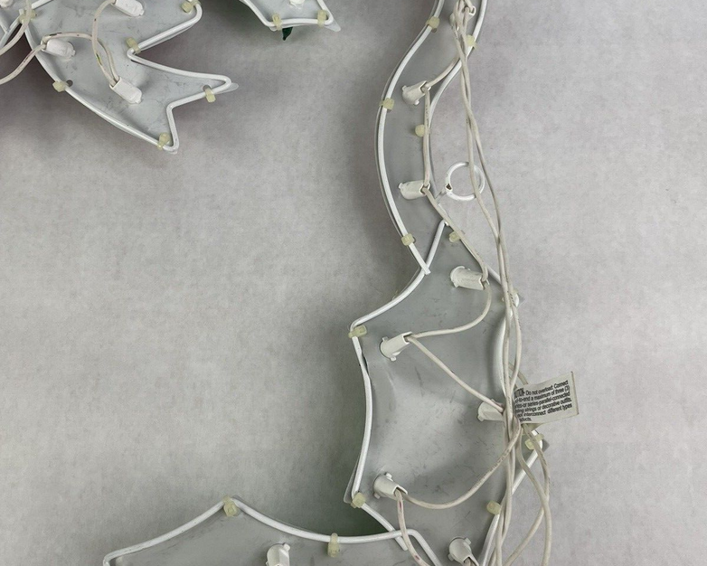 Celebrations 48" Holographic Holly With Bow Lighted Sign - Tested
