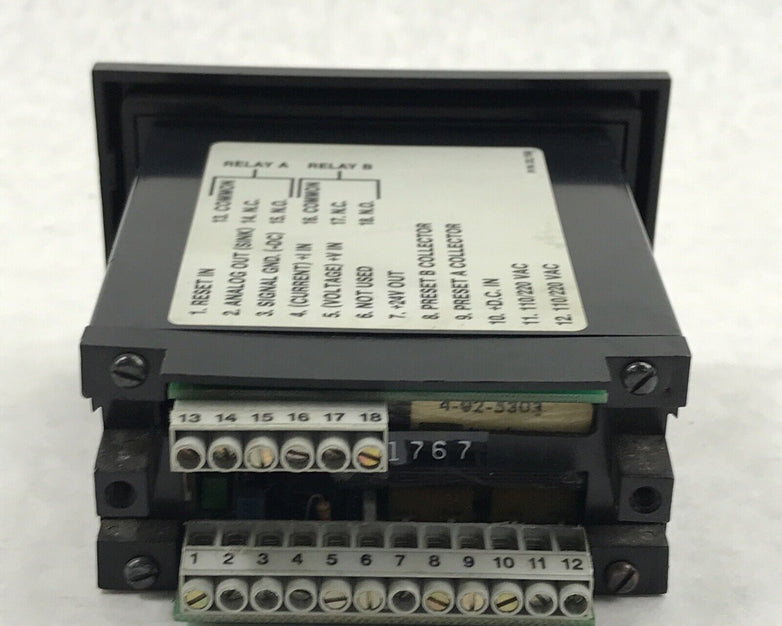 KEP INT69TAS2A Intellect-69 Ratemeter Totalizer 100 VAC 12-24VDC Square Law