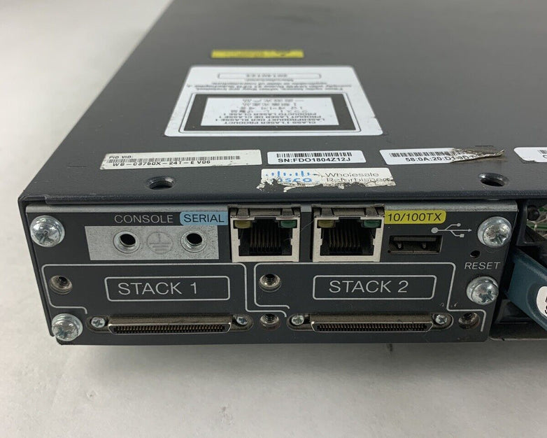 Cisco Catalyst X Series TNY-WS3750X-3560X J Network Managed Switch Tested