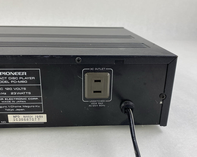 Pioneer PD-M60 Multi-Disc Compact Disk Player No Remote Tested