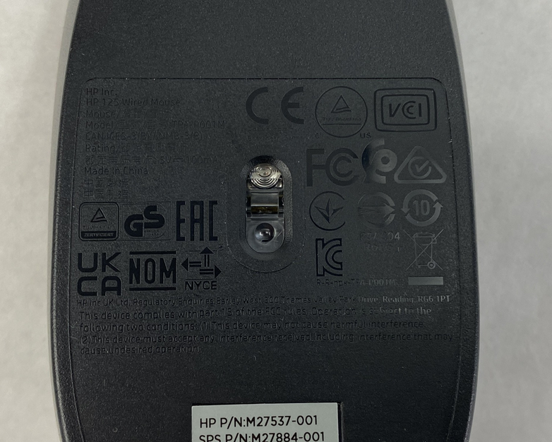 Lot of 3 HP 125 TPA-P001M USB Wired Mouse Tested