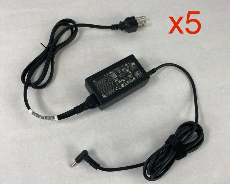 HP TPN-DA17 65W 19.5V 3.33A Blue Tip Barrel Laptop AC Adapter (Lot of 5)