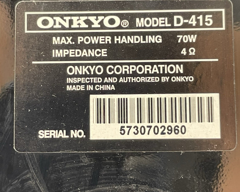 Onkyo Model D-415 Bookshelf Speakers Pair 70W Hifi Audio