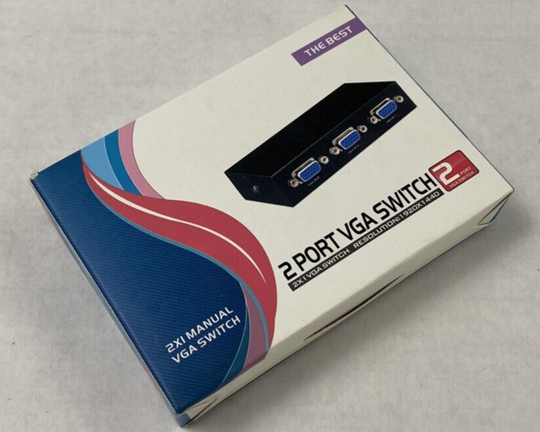 Lot of 2 Panlong 2 Port VGA Switch 2x1 VGA Switch 1920x1440