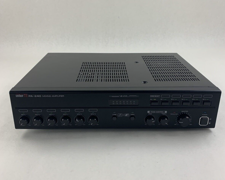 InterM PA-240 PA Mixing Amplifier No Output XLR Inputs 4-6 Parts or Repair