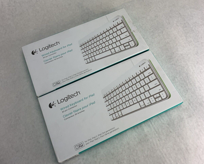 Lot of 2 Logitech Wired Keyboard for iPad