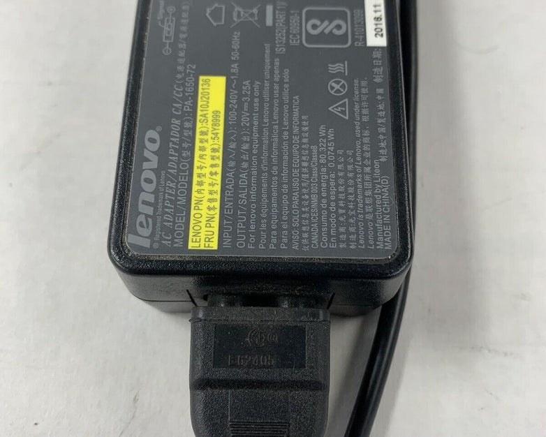 Lot of 2 LENOVO PA-1650-72-1650-72 Power Adapter