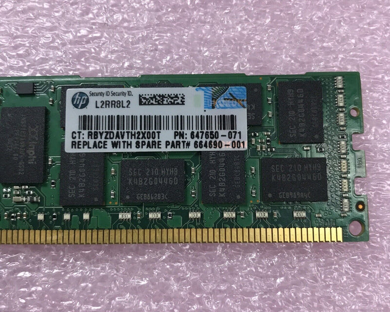 Samsung 16GB Kit 2x8GB 2Rx4 PC3L-10600R-09-11-E2-P2 Server Ram M393B1K70DH0-YH9Q
