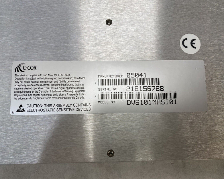 C-COR Video Systems DV6101MASI01 DVB ASI SMPTE 310m MPEG TRANSPORT Multiport