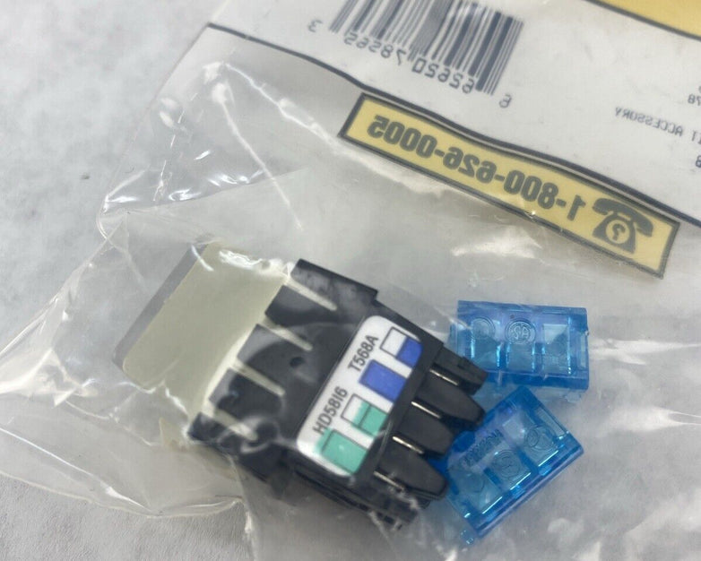 Lot( 2 ) Hubbell HD58A6 Cat 5 T568B Jack Off White Power Sum USAmade