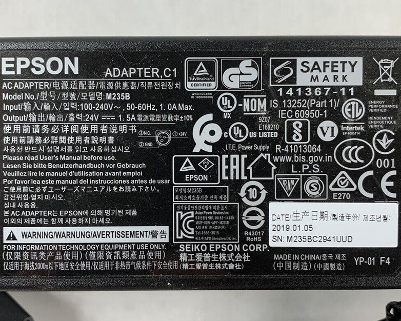 Epson M235B AC Adapter C1 (Lot of 2)