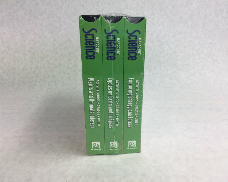 Harcourt Science Activity Videos Grade 3 Units A-F Factory Sealed 6 VHS Tapes