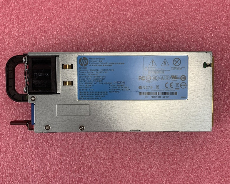 HP HSTNS-PL28 460W Power Supply (Lot of 2)