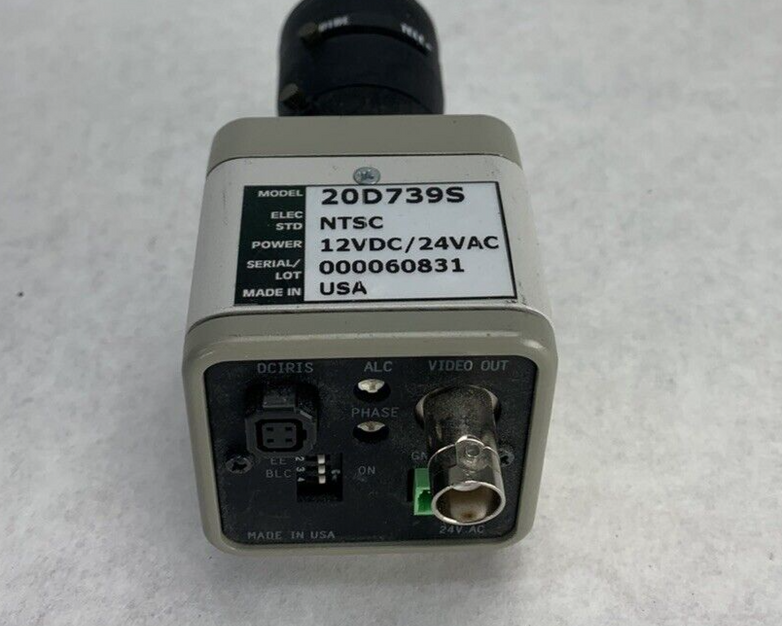 Sanyo 20D739S Color Camera with Rainbow L3.3-8mm Lens For Parts or Repair