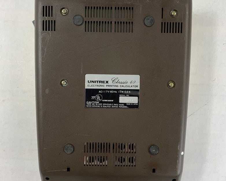 Vintage Unitrex Classic 40 Calculator