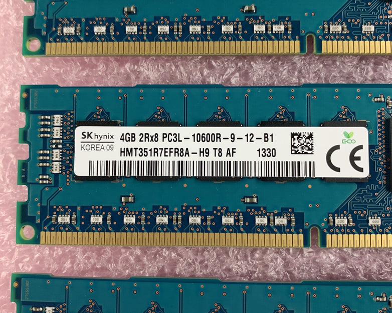 SK Hynix HMT351R7EFR8A-H9 T8 4 GB 2Rx8 PC3L-10600R Server Memory Lot of 12