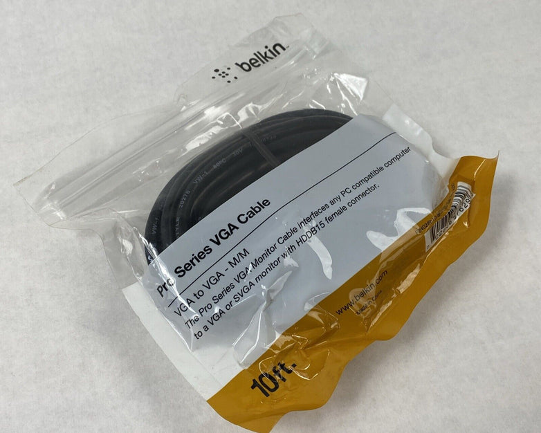 Lot of 2 Belkin F2N028b10 10 ft. Pro Series VGA Cable VGA to VGA Male/Male Cable