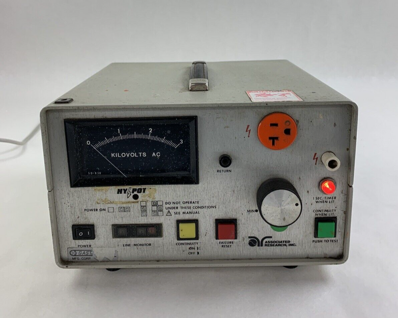 Associated Research 4040AT AC/DC Hypot Ground Continuity Test Set Power Tested