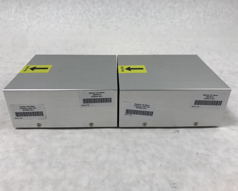 HP 594884-001 496064-001 Server CPU Heatsink (Lot of 2)