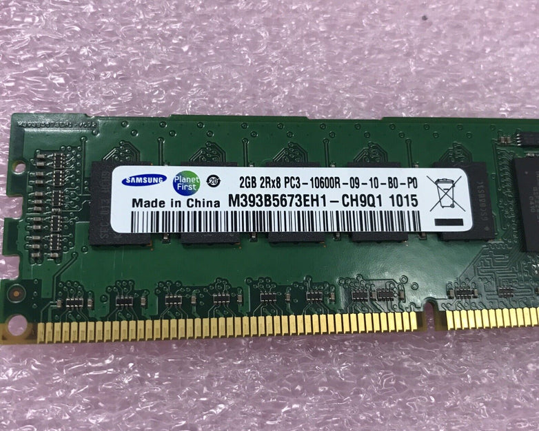 Samsung 12GB Kit 6x2GB 2Rx8 PC3-10600R-09-10-B0-P0 Server Ram M393B5673EH1