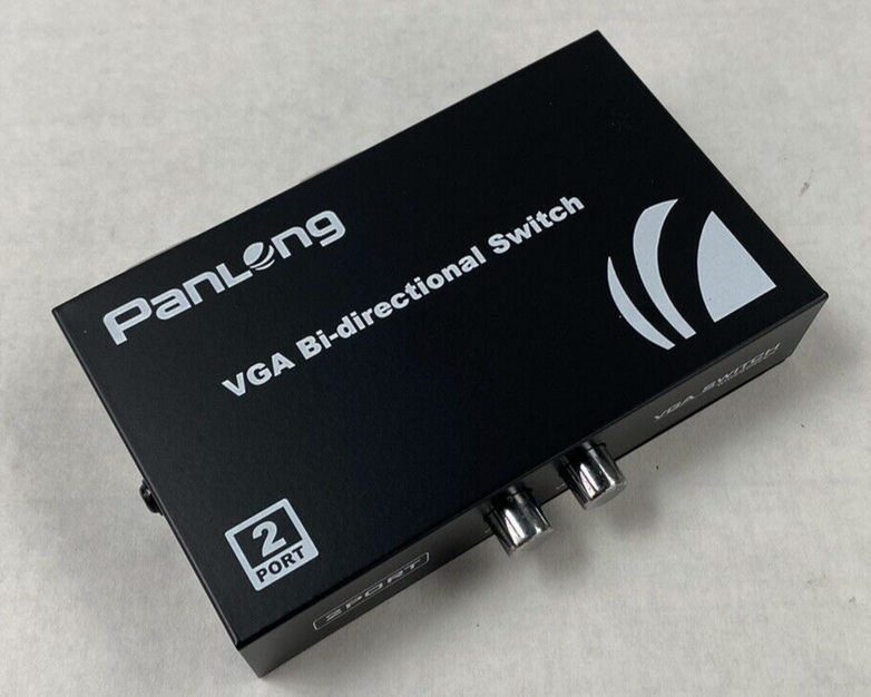 Lot of 2 Panlong 2 Port VGA Switch 2x1 VGA Switch 1920x1440