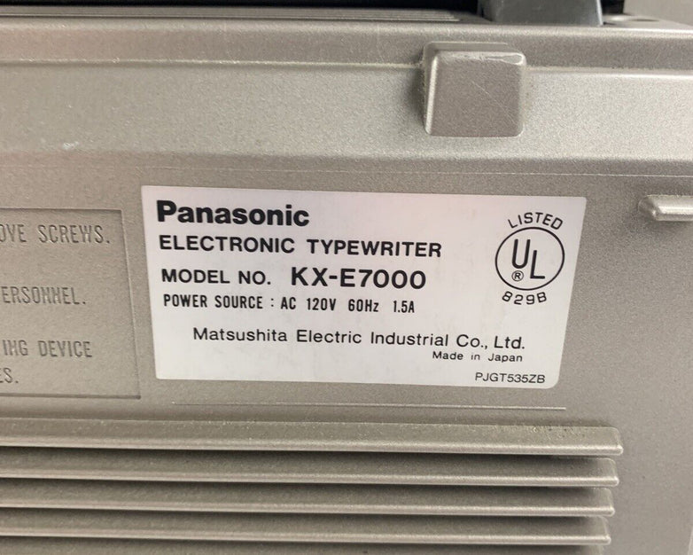 Panasonic KX-E7000 Electric Typewriter Tested No Ribbon Vintage