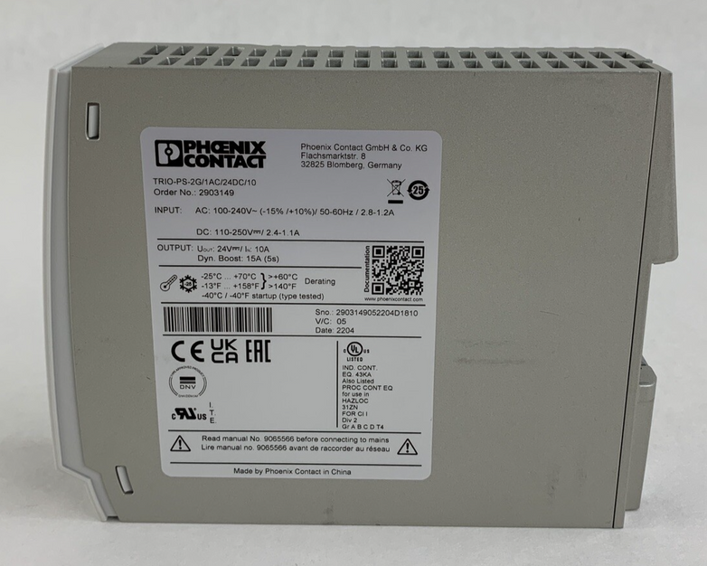 Phoenix Contact 2903149 TRIO-PS-2G/1AC/24DC/10 Switching Supply