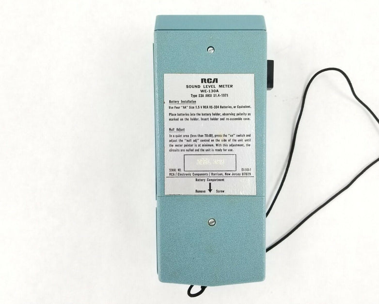 RCA Sound Level Meter WE-130A Type S3A ANSI S1.4-1971