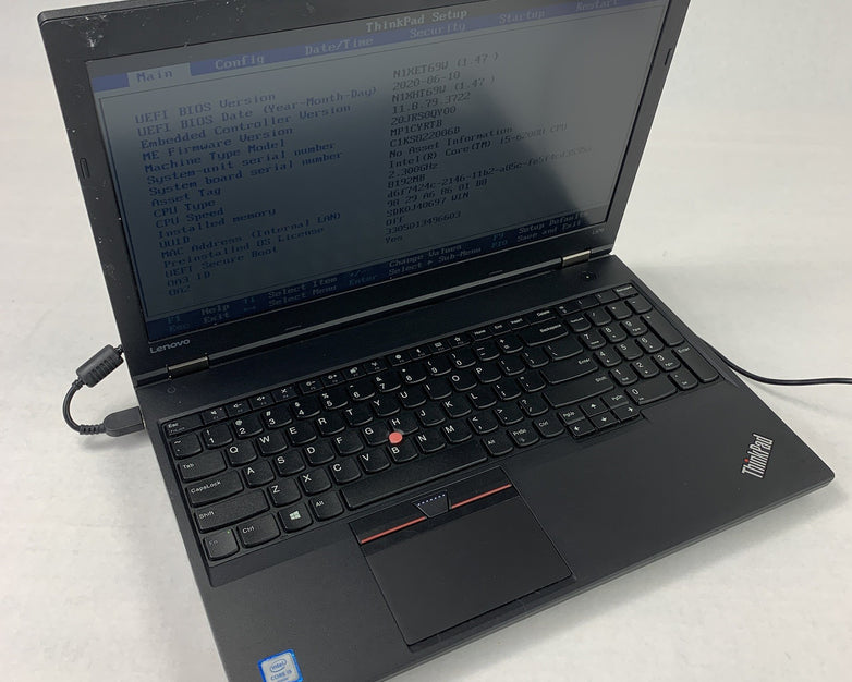Lenovo ThinkPad L570 Laptop 15.6" i5-6200U 2.3 GHz 8 GB RAM No HDD No OS No AC