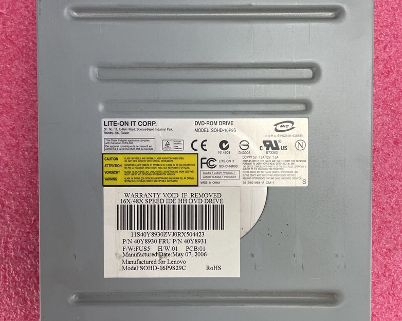 Lite-On IT Corp DVD-ROM Drive SOHD-16P9S