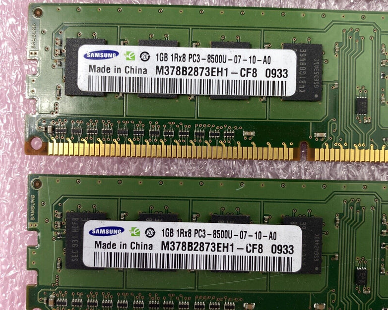 Lot( 8 ) 1GB Samsung M378B2873EH1-CF8 PC3-8500 DDR3-1066 Desktop RAM Memory
