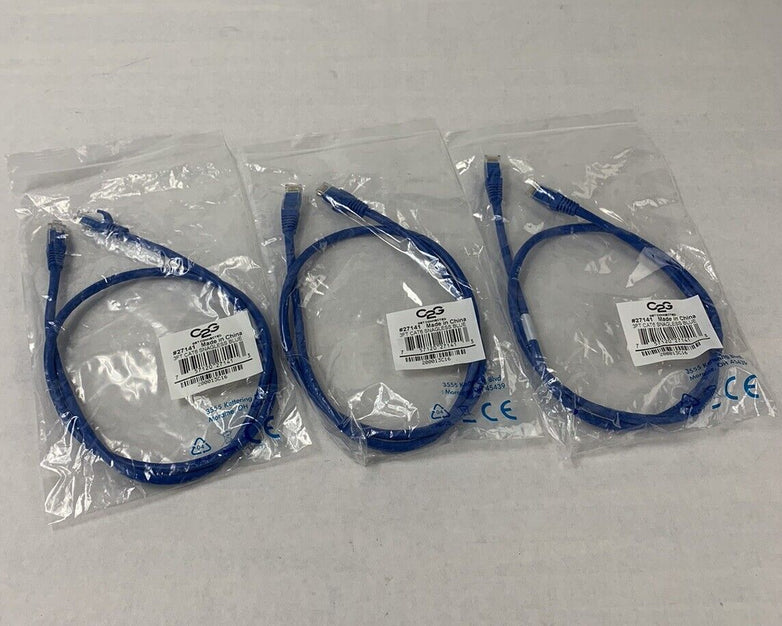 C2G 27141 3ft CAT6 Patch Cable (Lot of 3)
