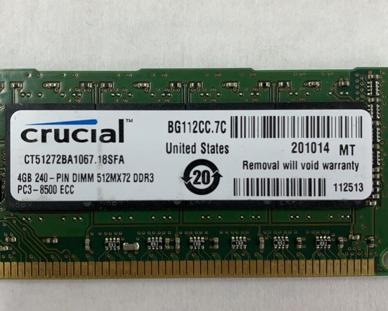 16GB Kit 4GBx4 2RX8 PC3-8500E RAM